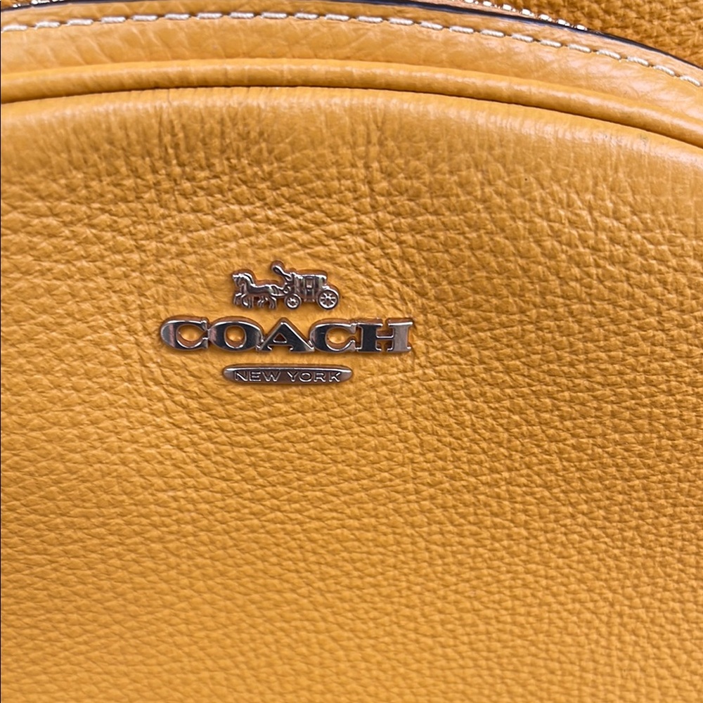 Coach C2221-5666 Court Pebbled Leather Backpack in Mussssstttttarrrrrddddd!!! - Picture 4 of 13
